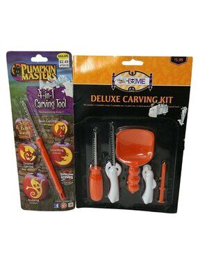 Pumpkin Masters 4-in-1 Pumpkin Carving Tool & 5 pc Deluxe Carving Kit  NEW